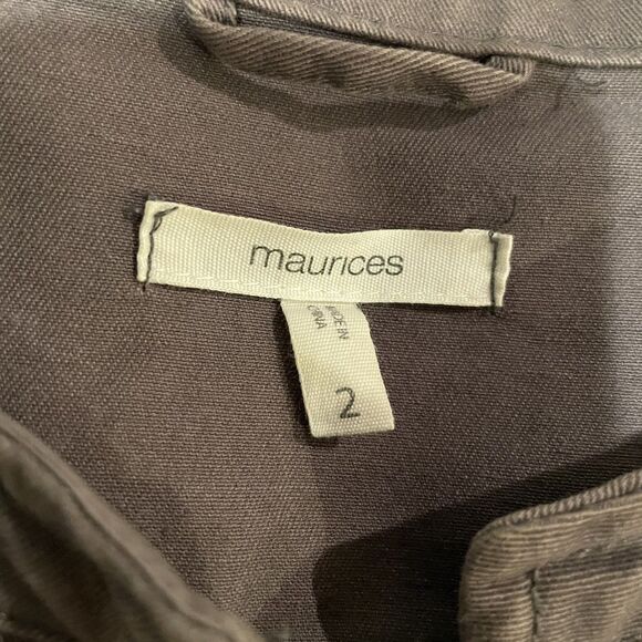 Maurices Lightweight Gray Jacket Women's 2x Snap Front With 4 Pockets - Picture 3 of 10